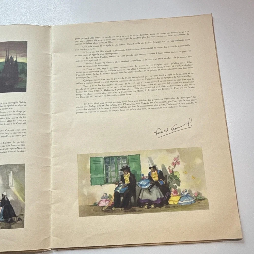 1939 Rare Vintage Doll Collector book, Les Poupées de Bretagne -Softcover, illus